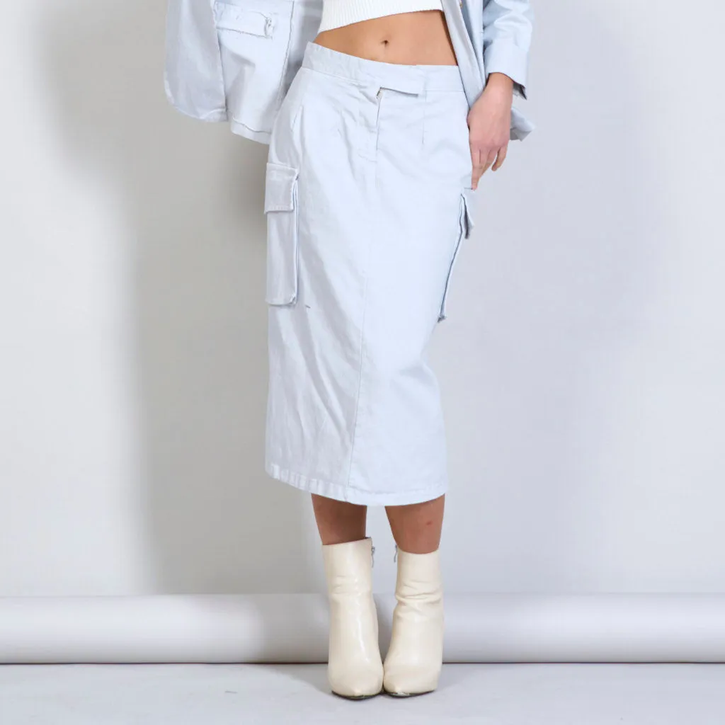 Two side pocket pencil skirt wholesale