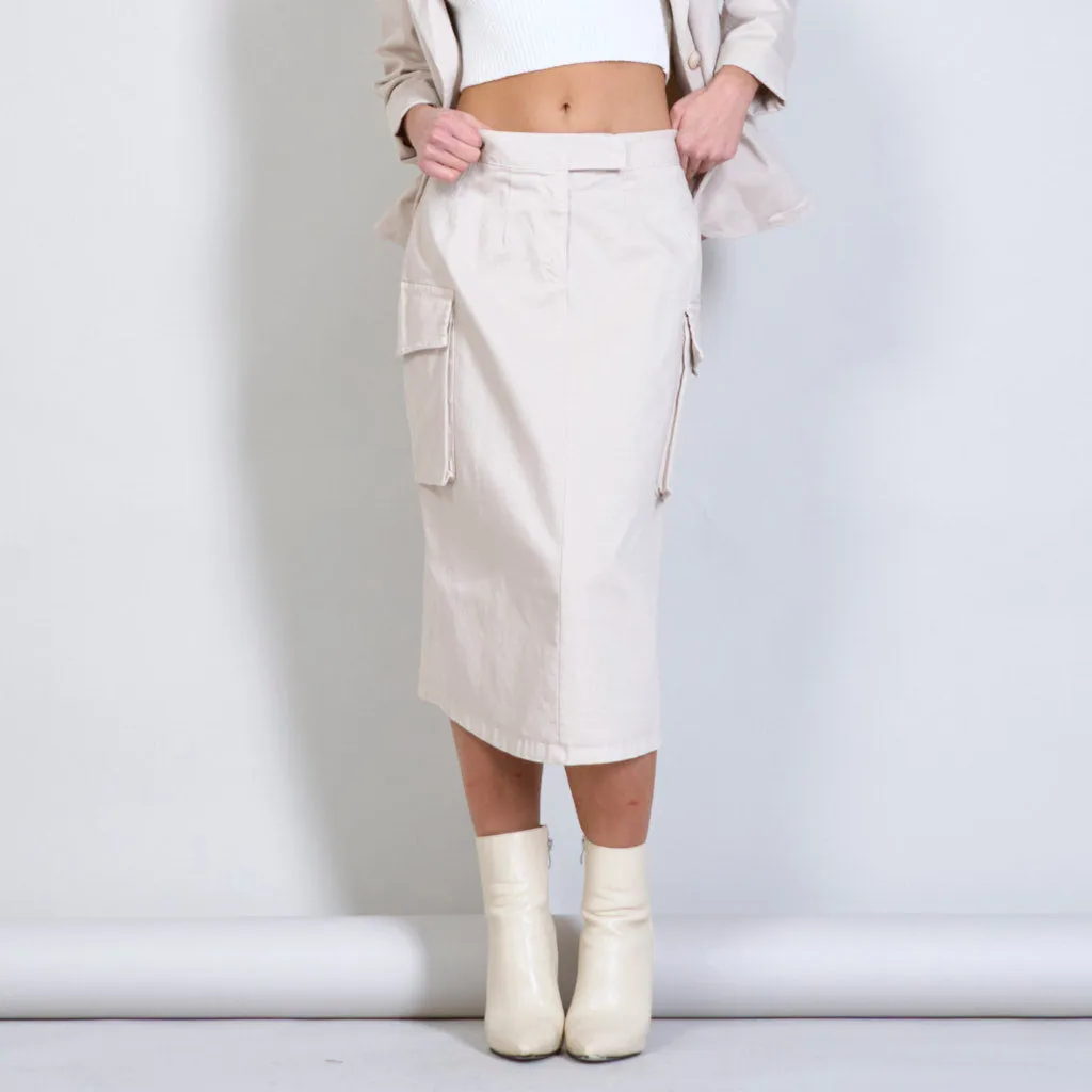 Two side pocket pencil skirt wholesale
