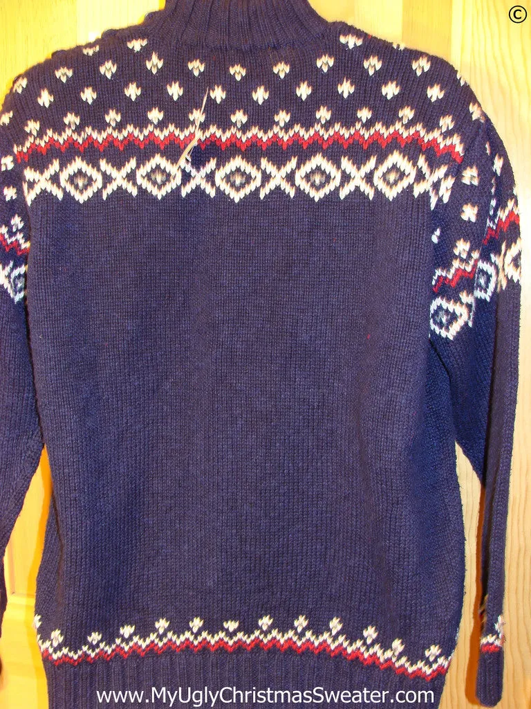Ugly Christmas Sweater Party Vintage Ralph Lauren Ski Sweater (v41)