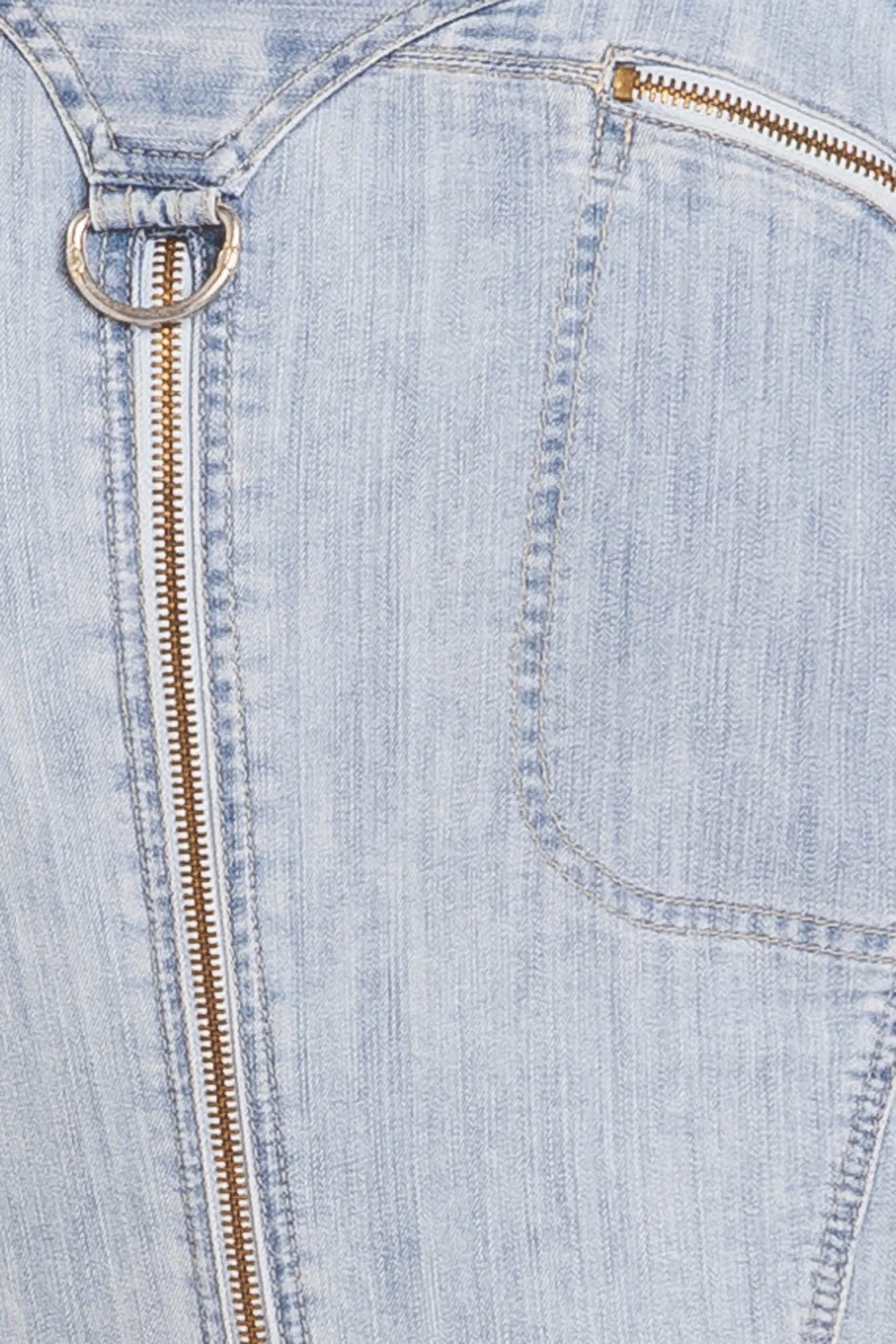 Versace  - Denim Pencil Skirt with Zippers -