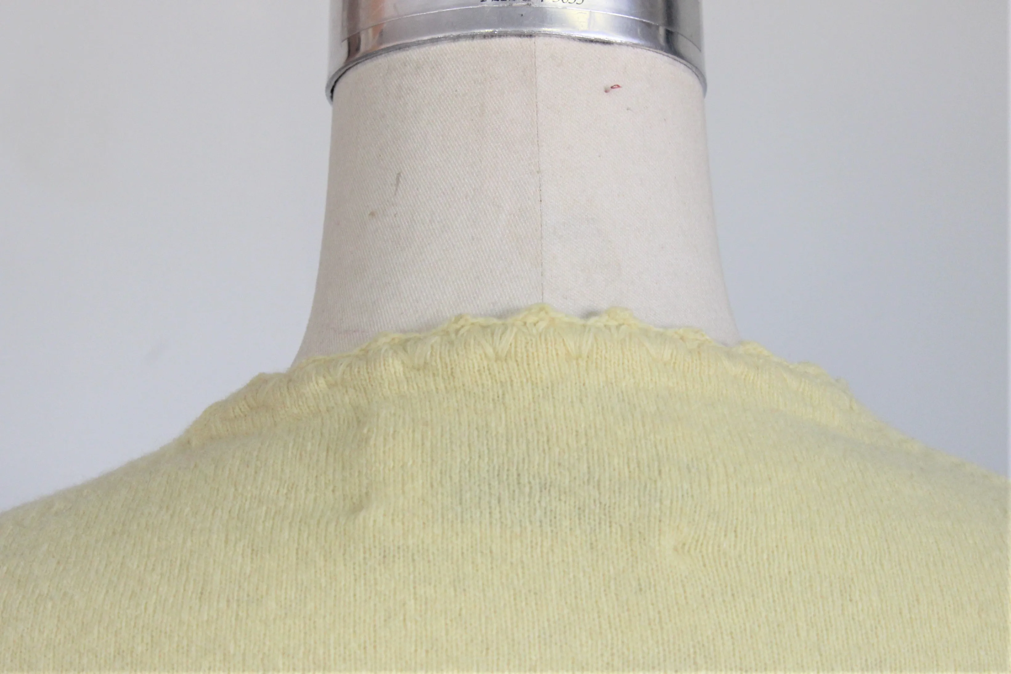 Vintage 1950s Yellow Sweater, Cardigan By Campus Casuals
