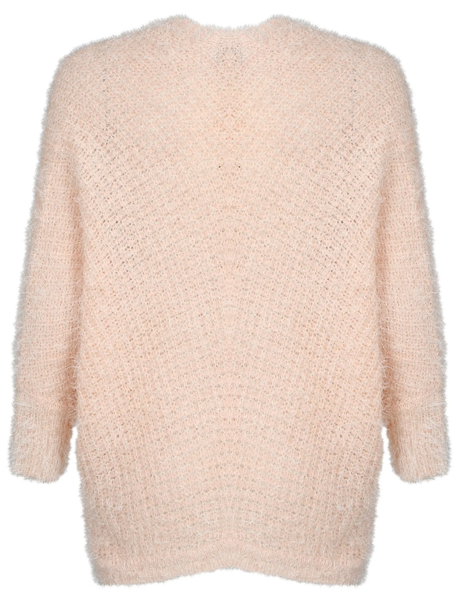 Womens Striped Loose Fit Cardigan in Scallop Shell