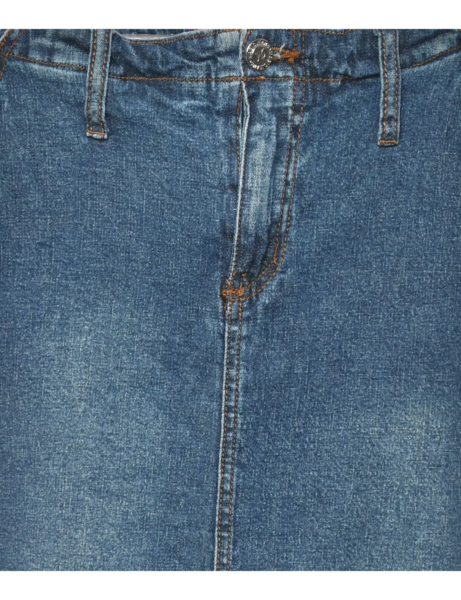 Y2K Denim Cargo Skirt - M