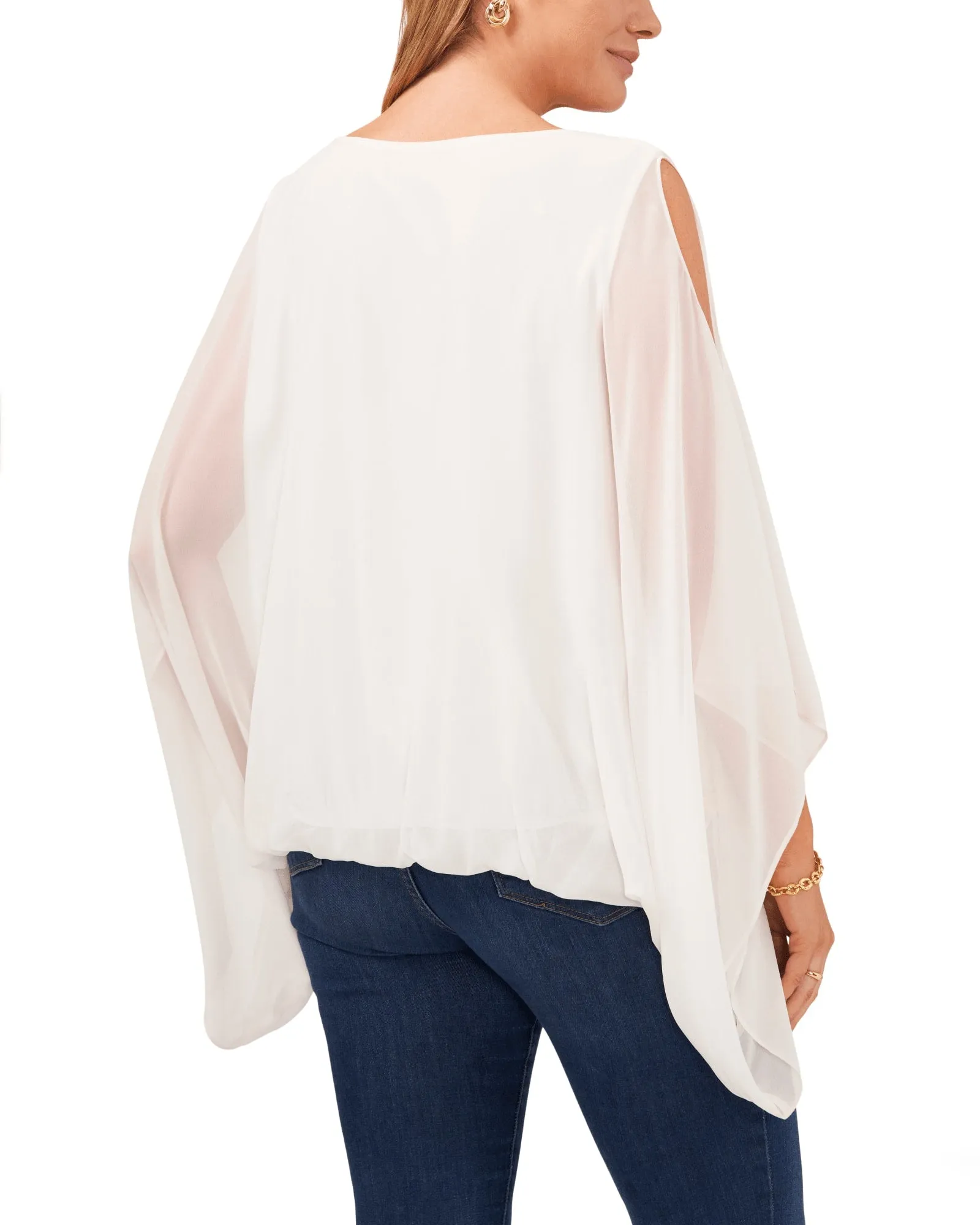 Zoey Chiffon Blouse | 103-NEW IVORY